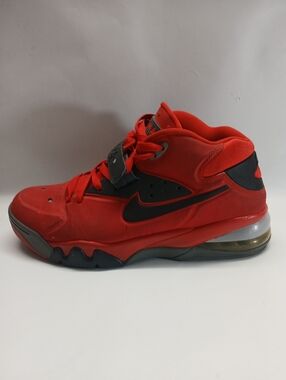 Vintage Nike Air Force Max 2013 Red and Black Mid-Top Basketball Shoe.